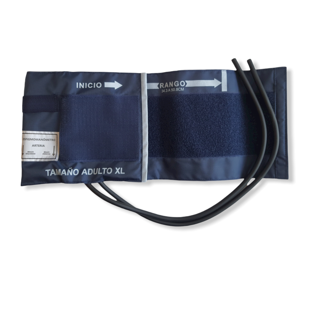 Brazalete para baumanometro adulto grande XL con cámara 2 vías